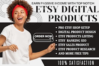 setup etsy digital product shop, etsy digital product, etsy product listing SEO