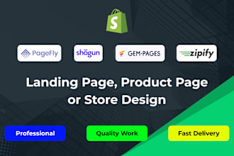 craft shopify pages with pagefly, gempages, shogun