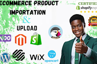 add or import product to shopify, woocommerce,  prestashop, magento, opencart
