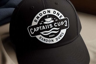 make a modern and minimalist circle golf hat logo design