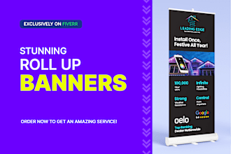 design retractable banner, pull up, pop up, standee, roll up