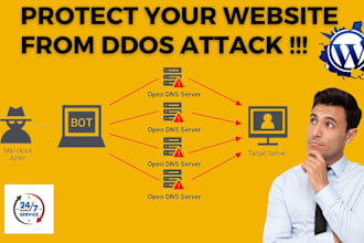 provide your website protection against ddos attacks security,wordpress security
