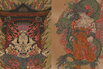 create anime japanese old style design