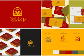 do minimalist logo and brand identity with complete branding kit