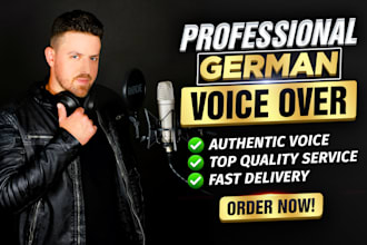 record a german male voice over in a crisp and smooth voice