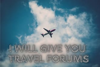give you travel and tour niche forum backlinks