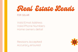 provide real estate leads for solar