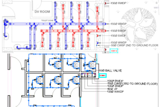 provide sanitary plumbing drawing