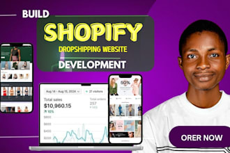 design a high converting shopify dropshipping store with winning products