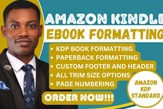 do amazon KDP book formatting and layout design paperback typesetting formatting