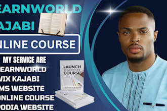 setup online course website on learn worlds, kajabi thinkific web podia design