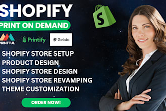 create print on demand shopify store printful printify