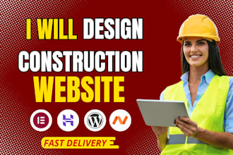 design a professional construction, plumbing, or roofing website with wordpress