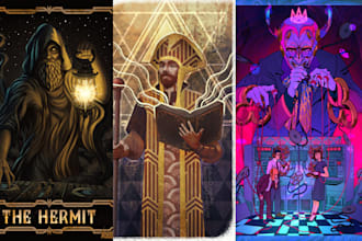 draw custom tarot card,  oracle zodiac playing card for any board game