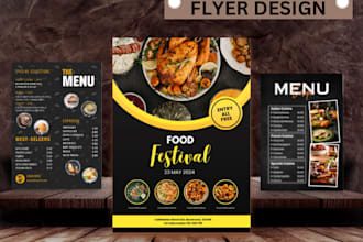 design creative food flyer