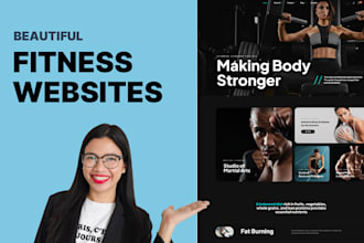 design a website for a personal trainer, fitness, or gym