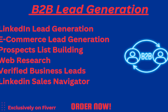 do b2b lead generation by linkedin sales navigator ,prospect email list building