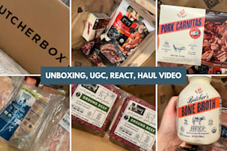 create an unboxing, ugc, or reaction video for your product