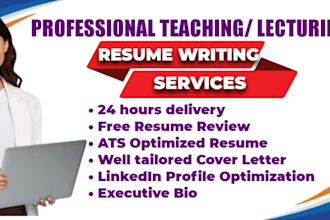 write ats teacher resume, lecturer, adjunct instructor cv, academic cv writing