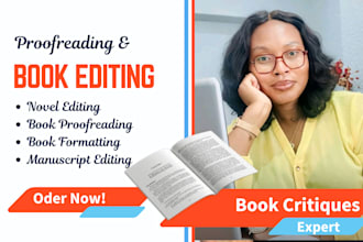 proofread, edit and format your novel, ebook, manuscript, as line or copy editor