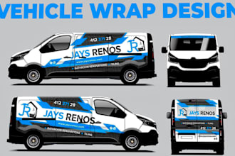 do creative car wrap design, vehicle wrap, truck wrap or van wrap