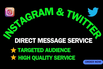 send instagram and twitter dm or direct message services