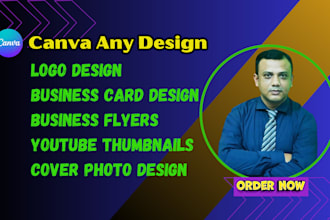 design business card, logo, flyer for your brand using canva