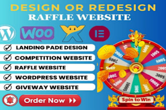 create a responsive raffle website, competition, sweepstake and giveaway website