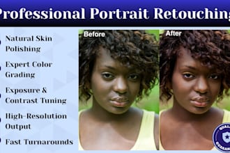 provide professional portrait and skin retouching