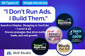 setup and manage your google ads PPC campaigns, with search, display, and pmax
