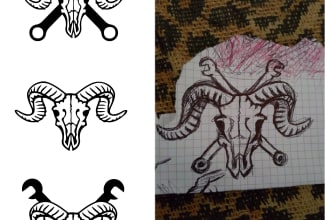 convert your sketch or image to digital vector art logo