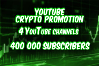 promote your crypto project on my yt channels