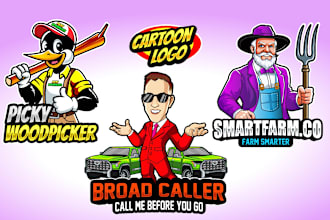 design amazing cartoon mascot logo for your business
