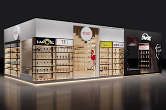 design 3d exhibition booth, stall, kiosk and stand
