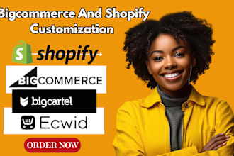 design bigcommerce website big cartel and ecwid website