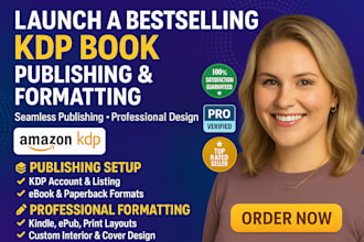 format and publish your book for amazon KDP, kindle, lulu, and createspace