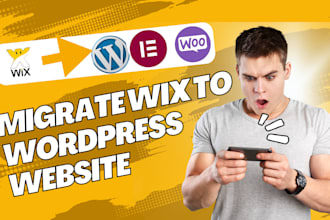 transfer migrate wix to wordpress website using elementor pro wordpress website