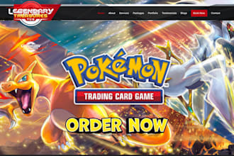 design trading card shopify store pokémon game card store trading card website
