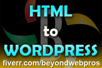 convert HTML to wordpress theme or psd to wp theme