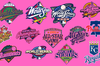 make custom mlb parody logo embroidery, world series, all star game, baseball