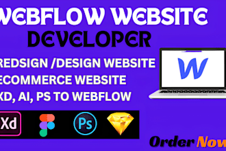 design or redesign webflow website,figma to webflow,xd to webflow