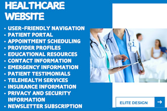 home care website, healthcare landing page, clinic website, medical website