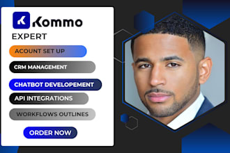 be your kommo expert and set up kommo pipeline, chat bot and crm management