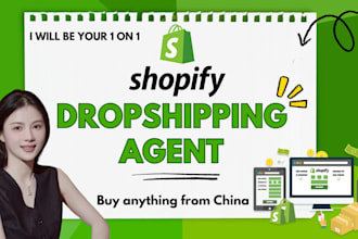 do 1 on 1 shopify dropshipping sourcing agent, china supplier sourcing manager