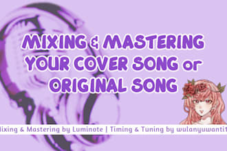 do vocal mixing for your cover or original song