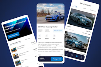 create a global car marketplace website, car auction, live bidding website