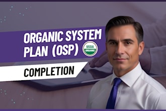 complete organic system plans and usda organic certification documents