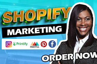 manage shopify etsy fb ig pinterest tiktok shop smm ads printful print on demand