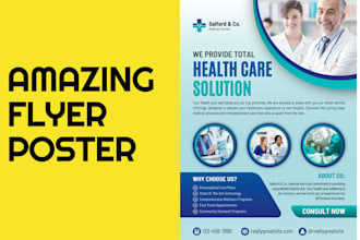create amazing digital pamphlet flyer poster brochure design sports gym company
