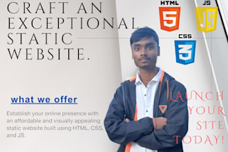 make your static websites or convert designs to HTML CSS javascript